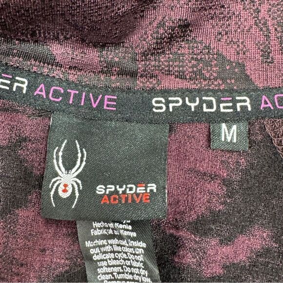 Spyder Active Half Zip Mock Neck Pullover Top Plum Purple Medium - Picture 12 of 15